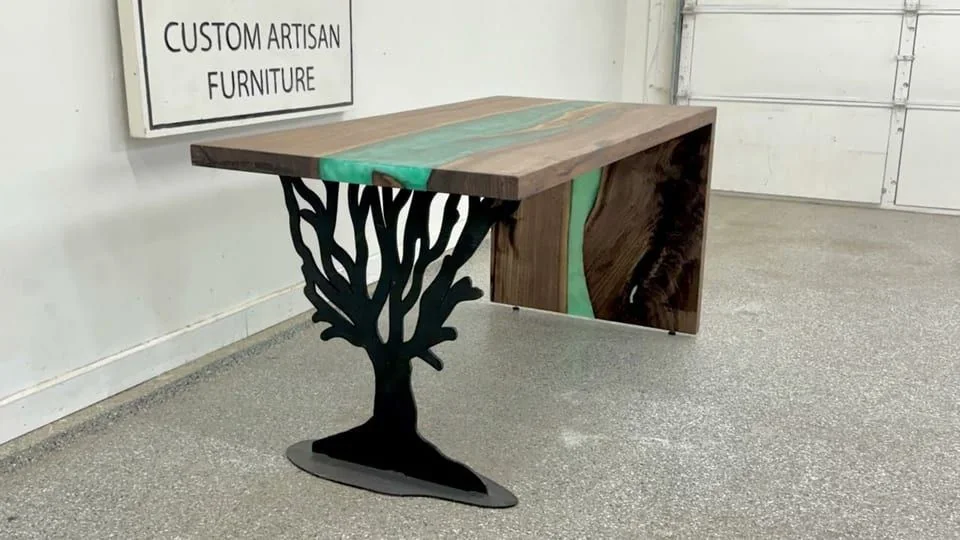 Still from the film “An epoxy waterfall table, and what went wrong”.